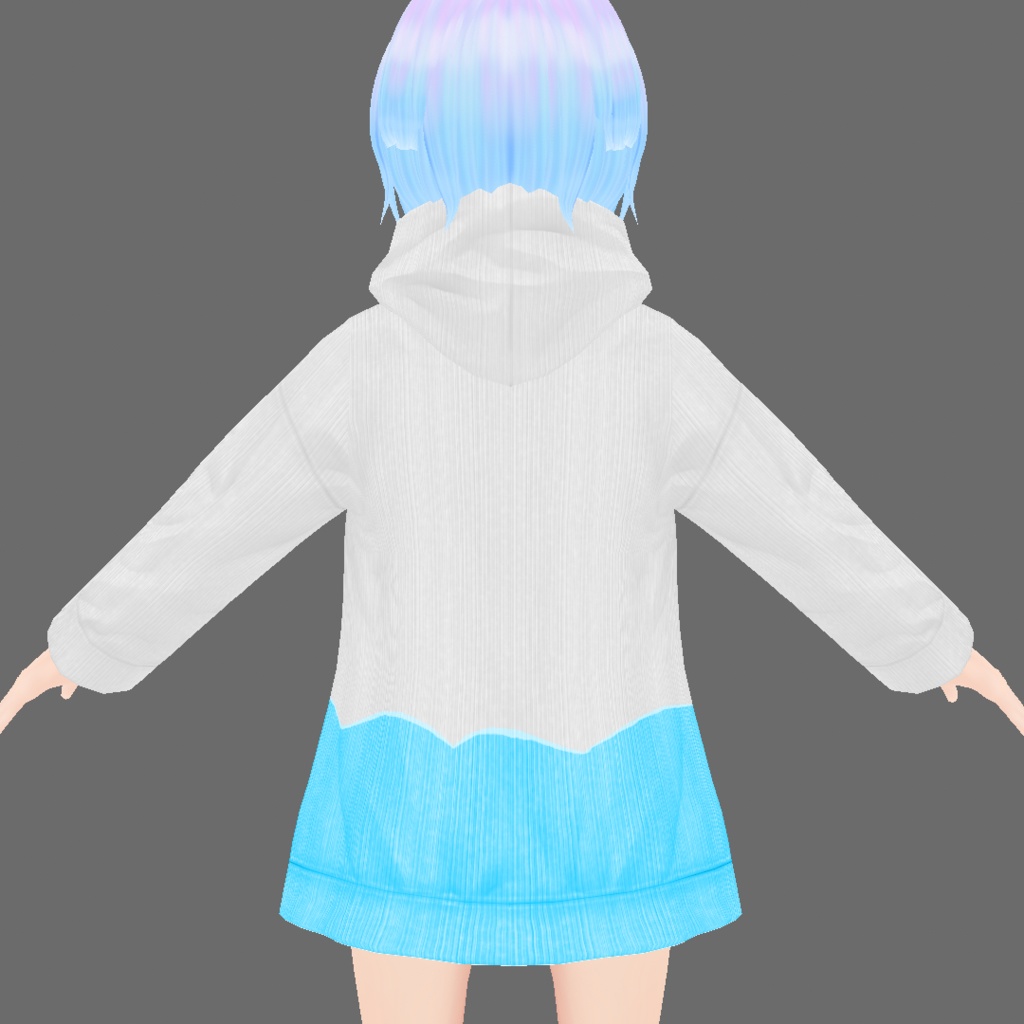 VRoid衣装テクスチャ 海産物ギャグパーカー(サメ、タコ、ウニ)