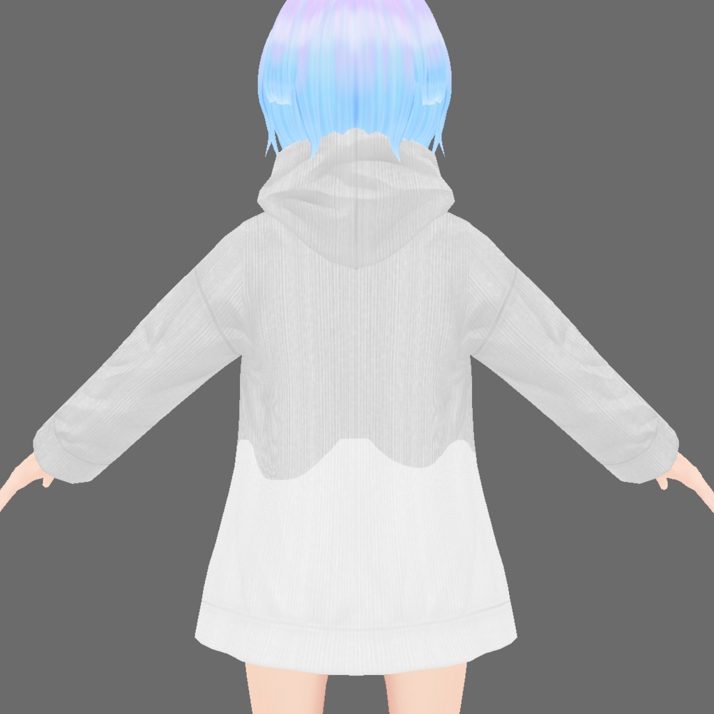 VRoid衣装テクスチャ 海産物ギャグパーカー(サメ、タコ、ウニ)