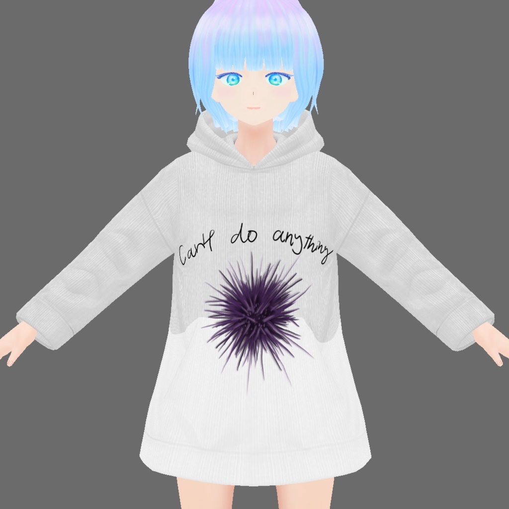 VRoid衣装テクスチャ 海産物ギャグパーカー(サメ、タコ、ウニ)