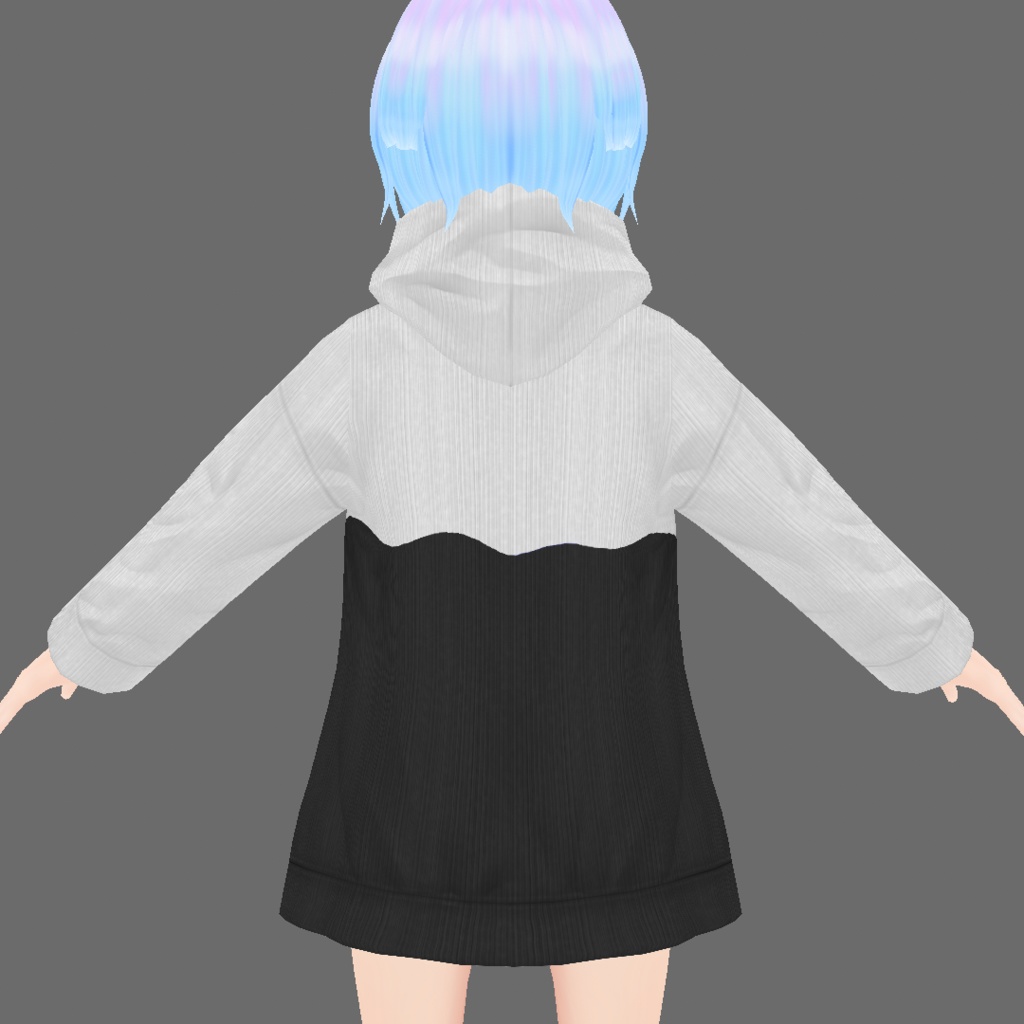 VRoid衣装テクスチャ 海産物ギャグパーカー(サメ、タコ、ウニ)