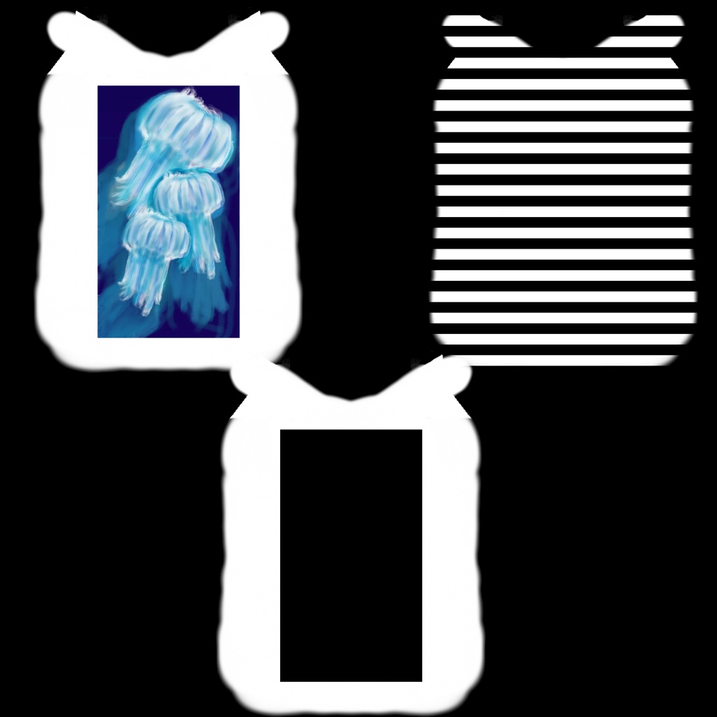 VRoid衣装テクスチャ オリーブグリーンコート (パーカー用テクスチャ)