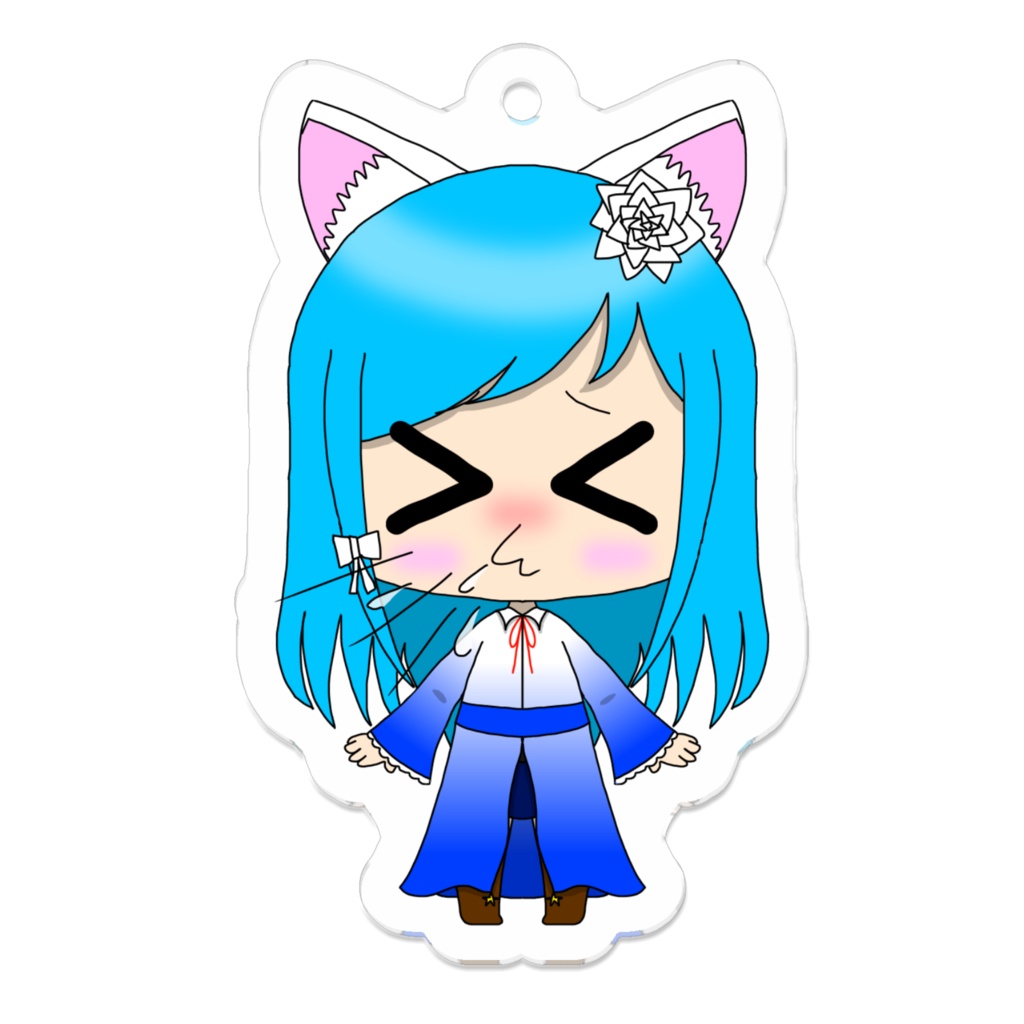 【猫星メモリーVol.1】アクリルキーホルダー くしゃみ