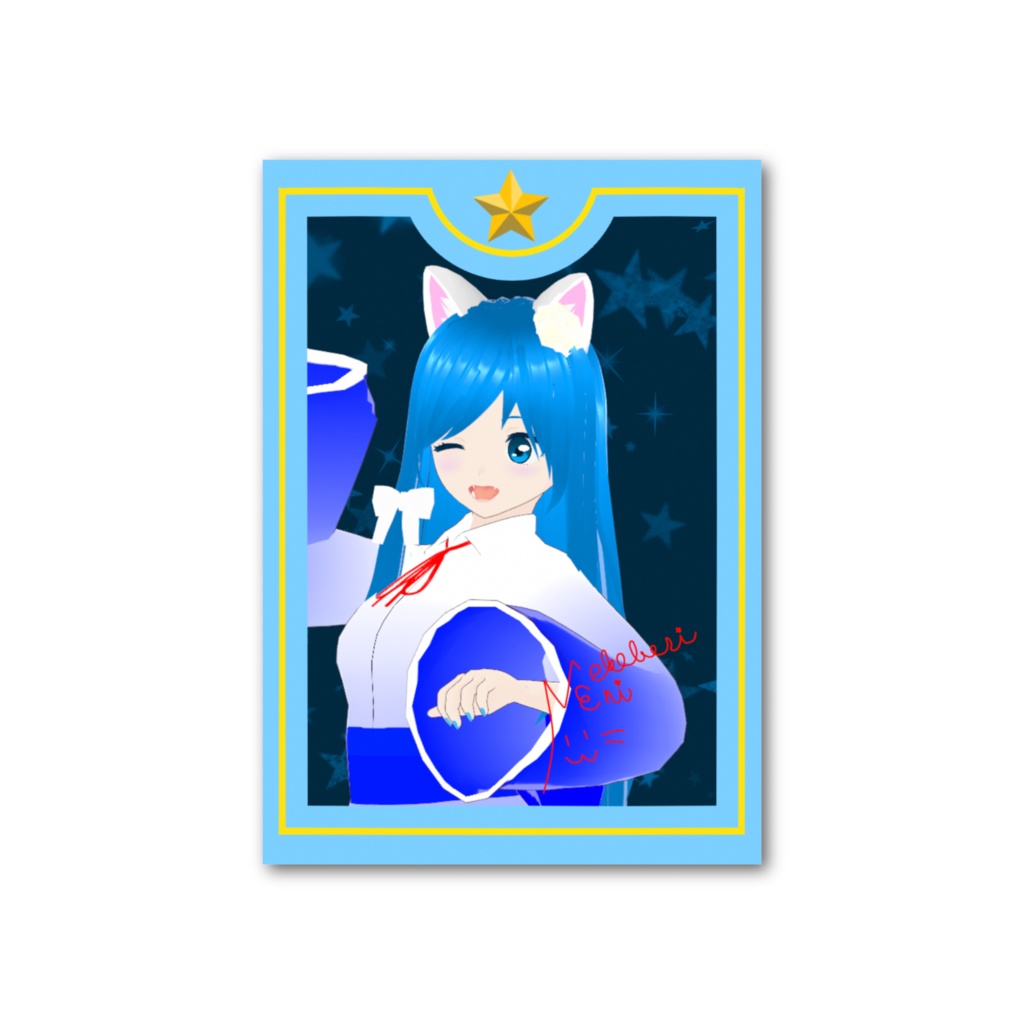 Twitchフォロワー100人突破記念フォト風カード