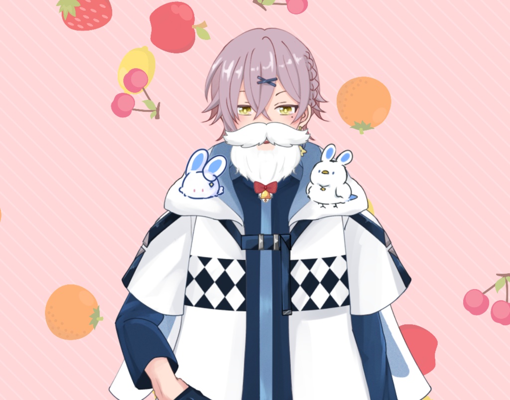 フリー素材| Christmas santa beard | クリスマス サンタクロース ひげ|水兎屋