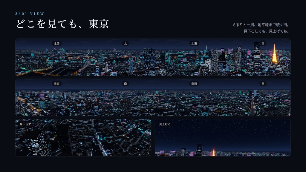 【VRChatワールド用】動くスカイボックス「東京夜景の空」実在の街から作った東京の夜景・車の流れ・航空障害灯【PC/Quest対応】