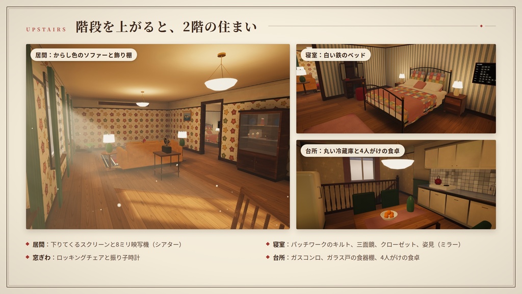 【リリース記念】【VRChatワールド】昼下がりの純喫茶 ― 商店街の喫茶店と、2階の住まい【PC・Quest対応】