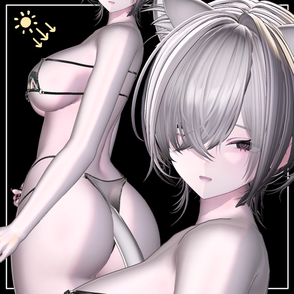 爆イケ白肌マテリアル(汎用)+おまけミルティナメイク🤍Anoyo skin Material+Milltina Makeup