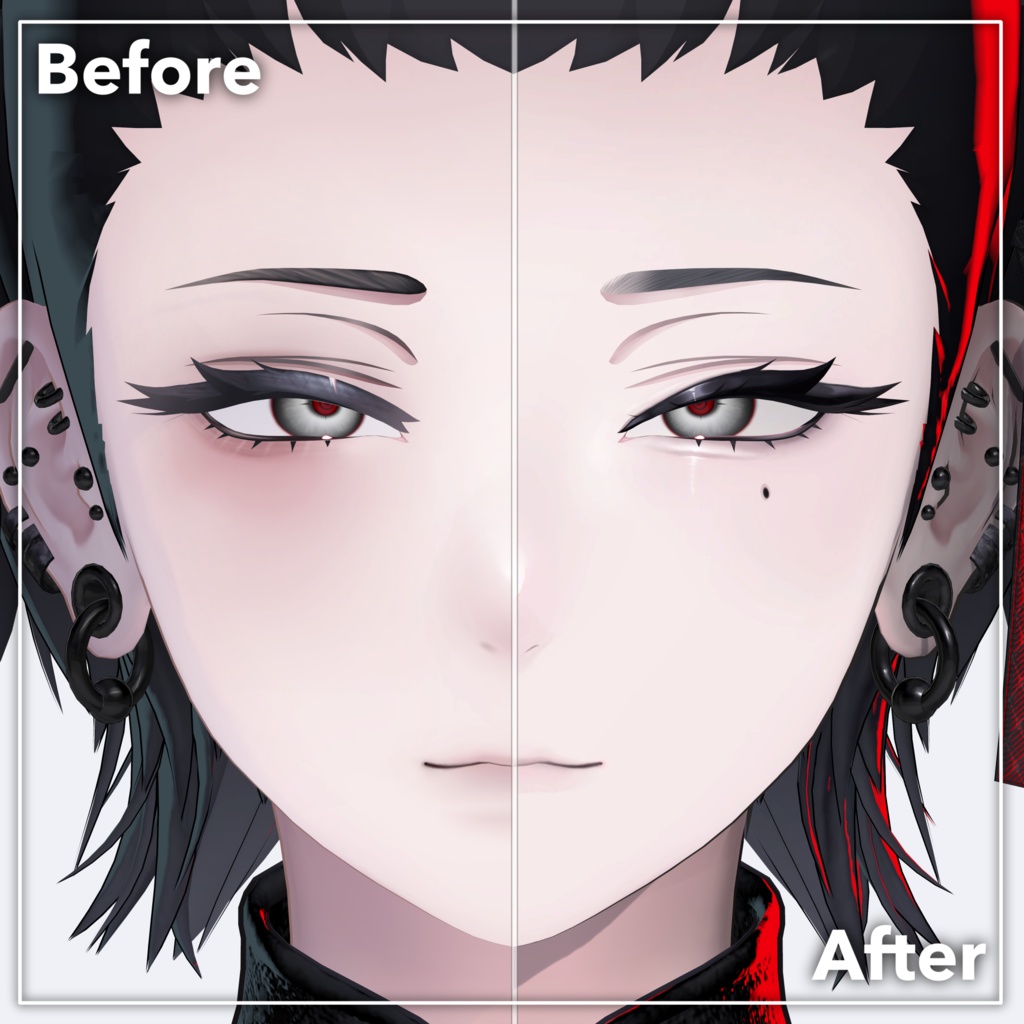 【泣夜専用】あっさりいけめんテクスチャ✧Nakiya Makeup✧Tear✧