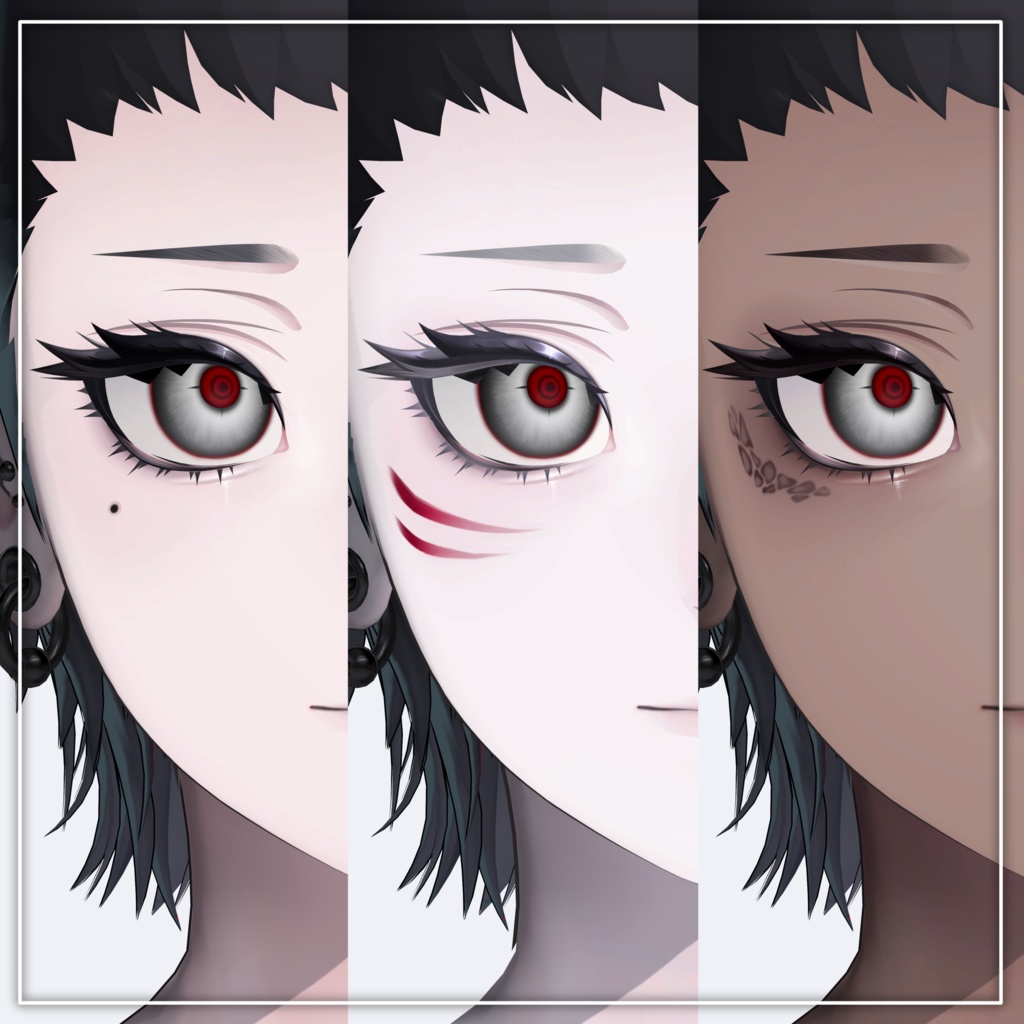 【泣夜専用】あっさりいけめんテクスチャ✧Nakiya Makeup✧Tear✧