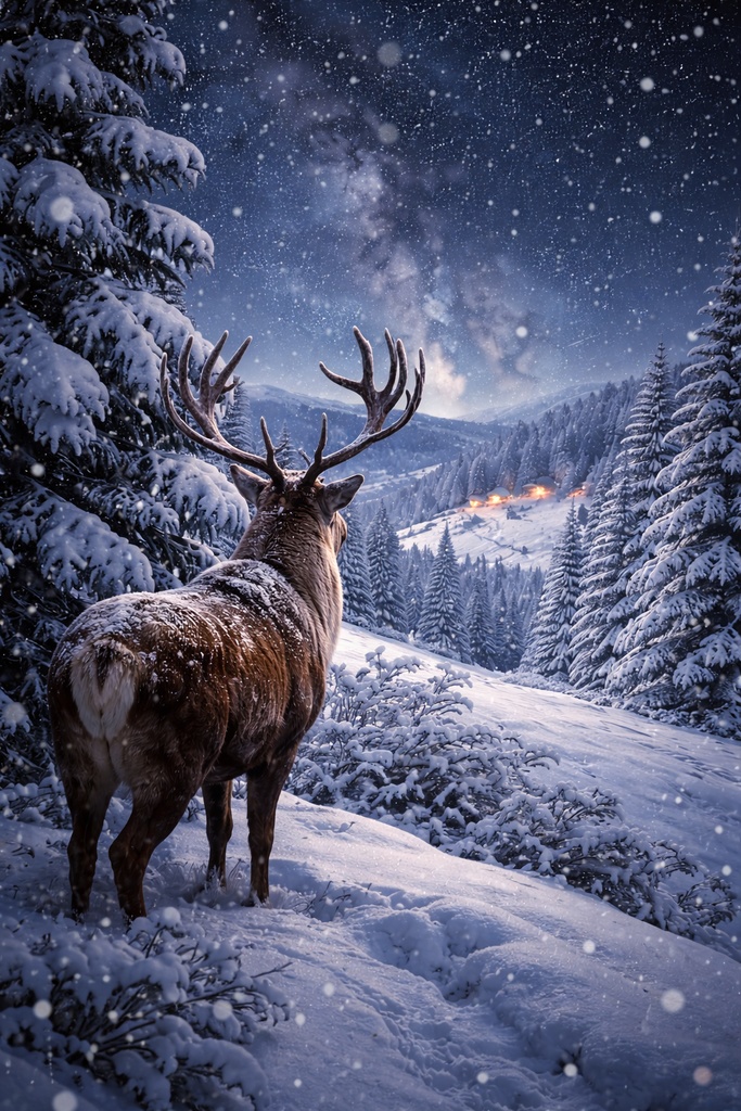 トナカイの視線の先に