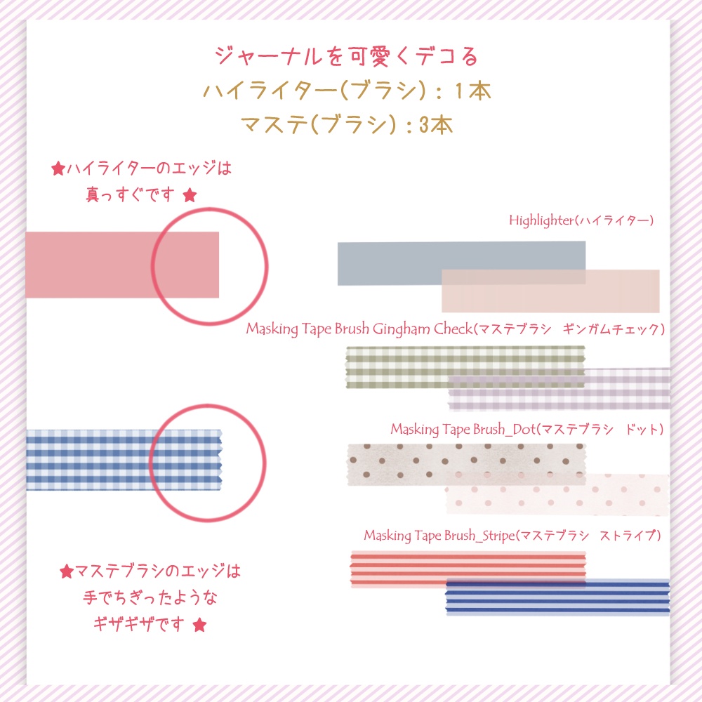 Procreate Journaling set ♥ Procreate ジャーナリング用・ブラシ+デジタルステッカーセット