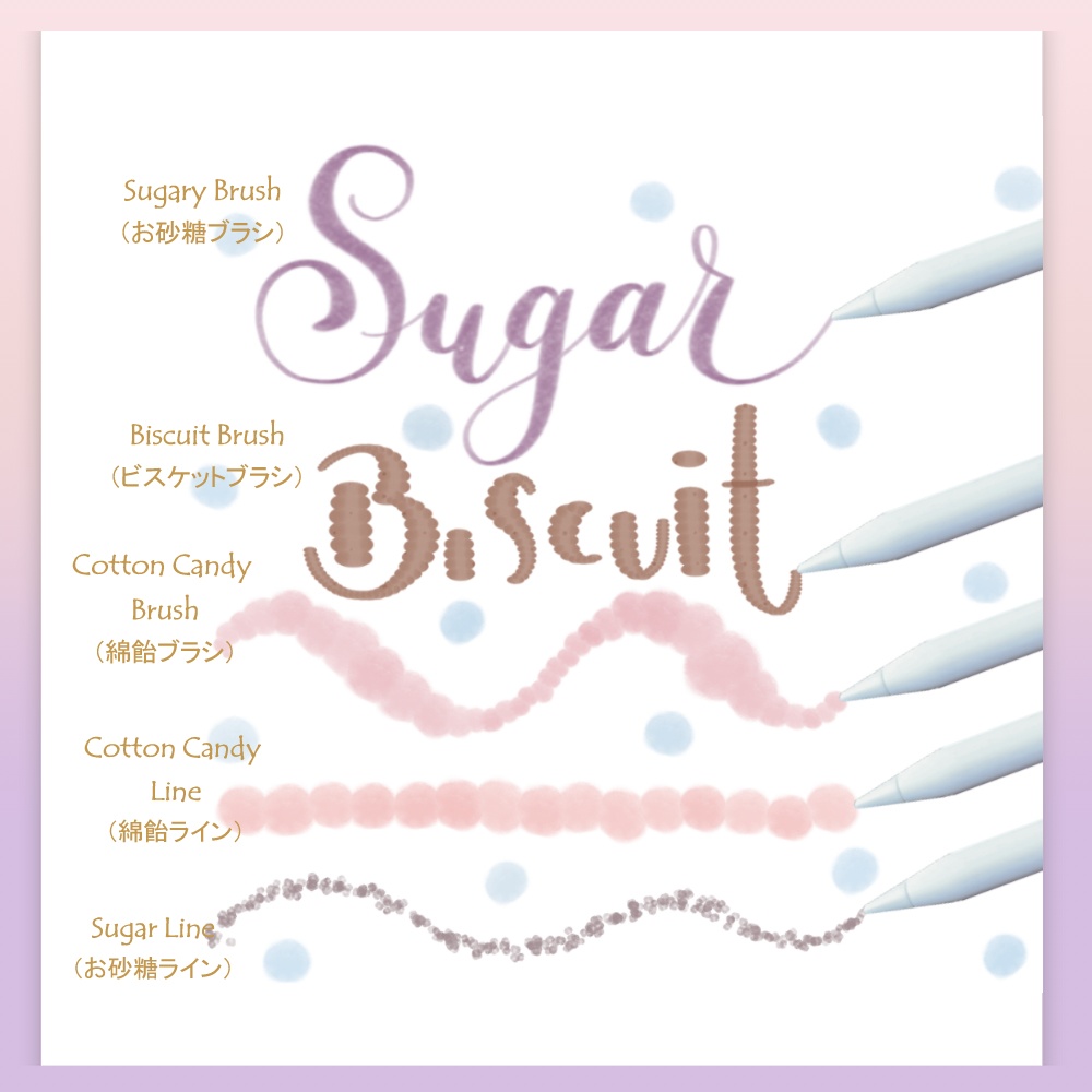 Procreate専用 シュガードリーム❤ブラシセット(Sugar Dream Brush set)