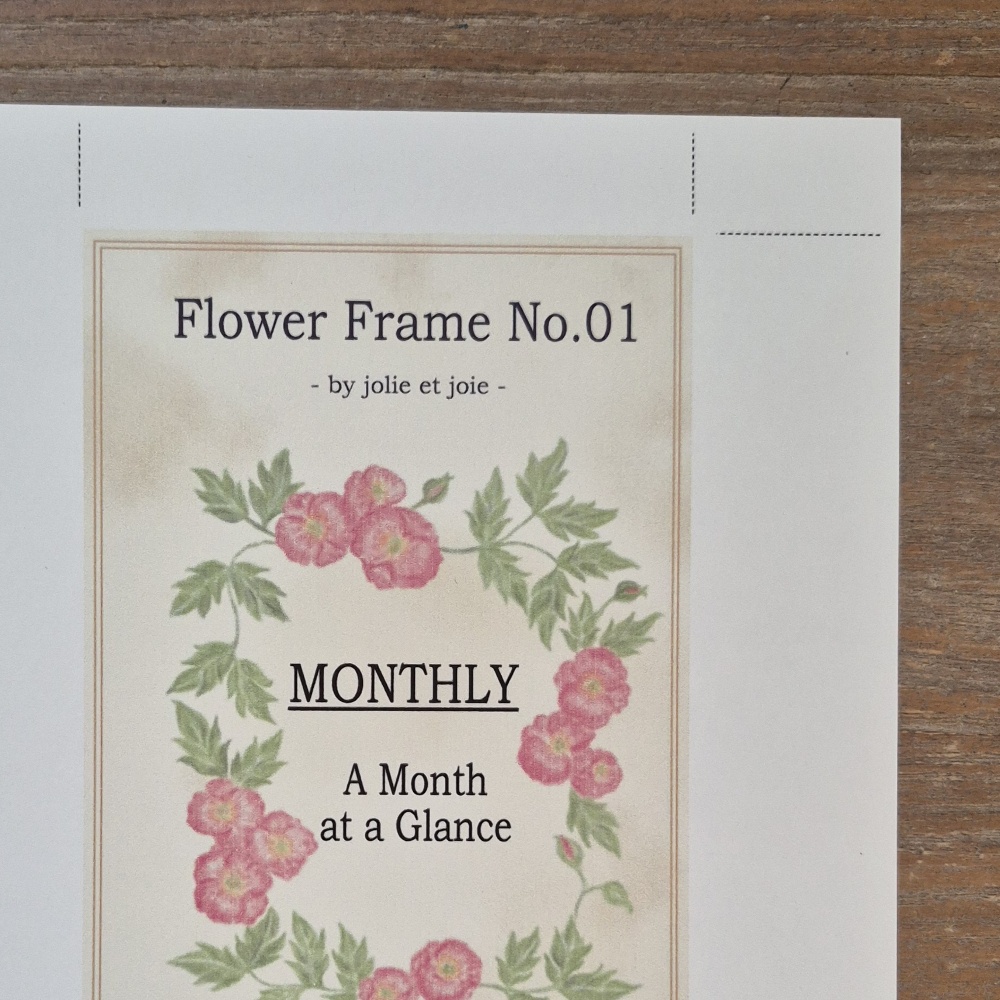 【DL商品】Flower Frame 手帳ディバイダー(6枚セット)ポピー|バイブルサイズ