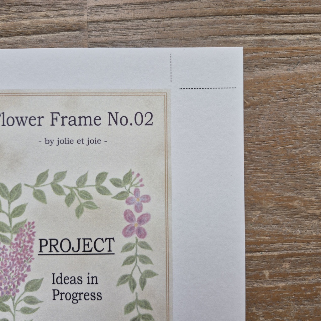 【DL商品】Flower Frame 手帳ディバイダー(6枚セット)ライラック|バイブルサイズ