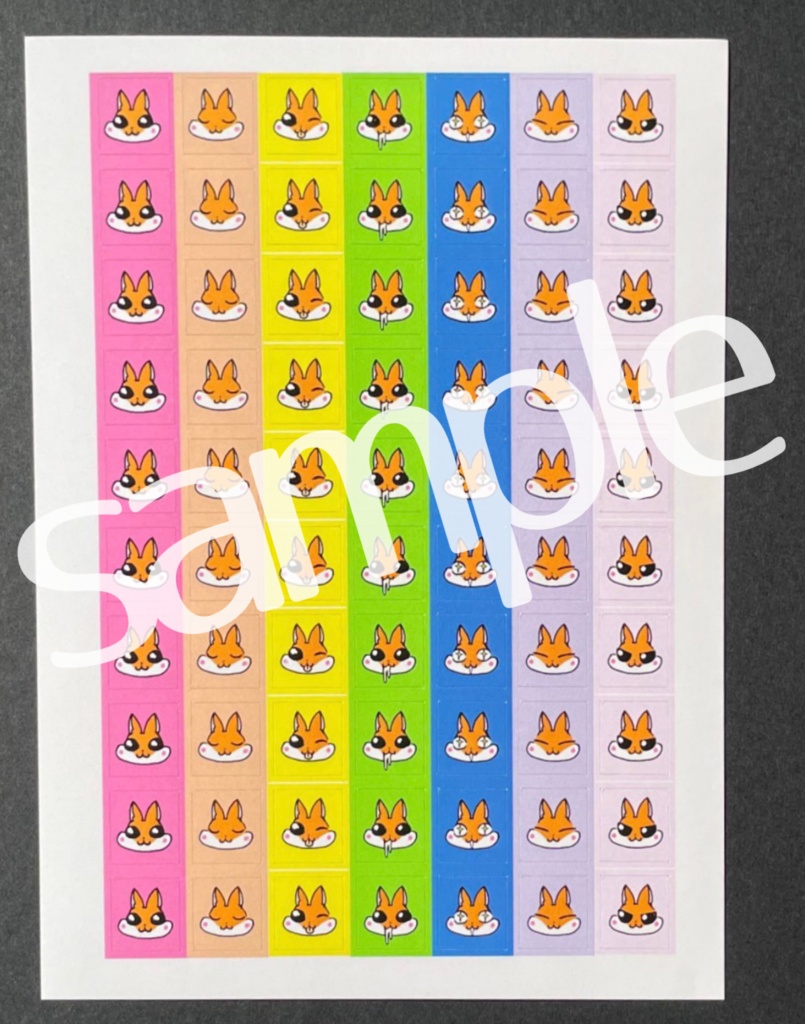 ★ぷっきゅー七面相レインボーシール