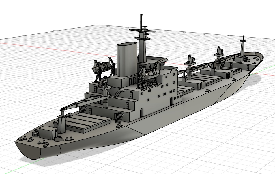 鉱石バラ積み/一般貨物船(90年代タイプ)1/700《商船/客船 12》