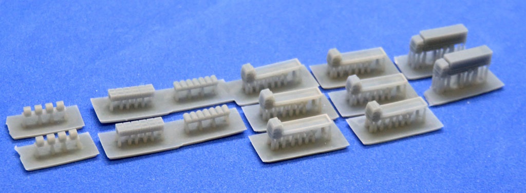 《商船/客船EX09》1/700車両「25tトラック カーゴ&パネルバン」セット