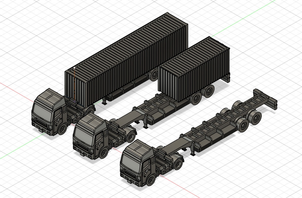 《商船/客船EX11》1/700車両「コンテナトレーラー」セット