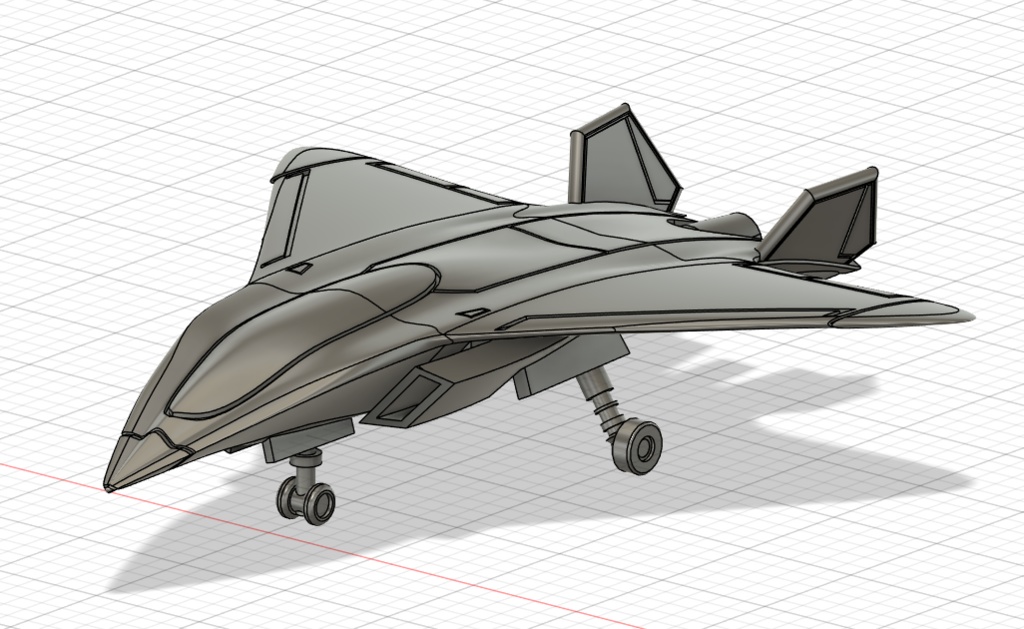 架空兵器「自律制御型 無人支援戦闘機 AIF-24」1/700