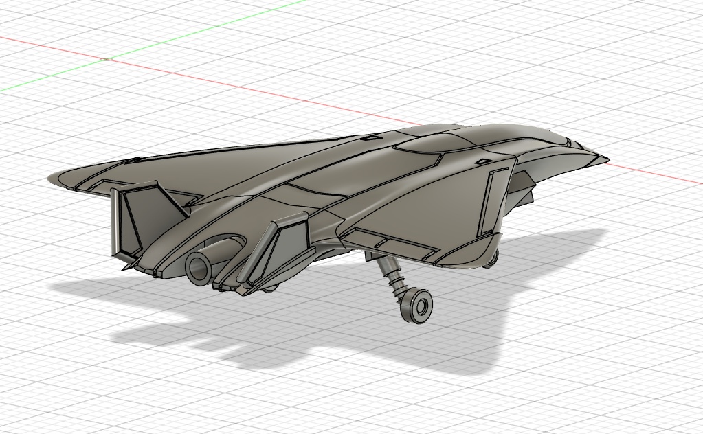架空兵器「自律制御型 無人支援戦闘機 AIF-24」1/700
