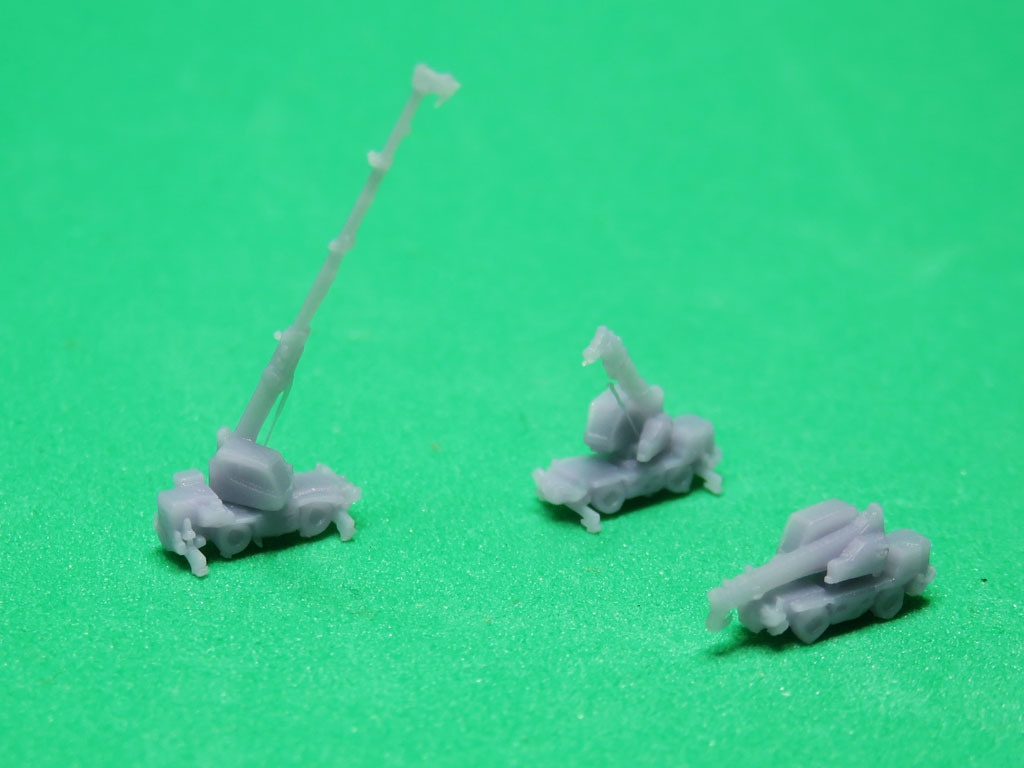 《商船/客船EX23》土建車両セット「ラフテレーンクレーン」1/700