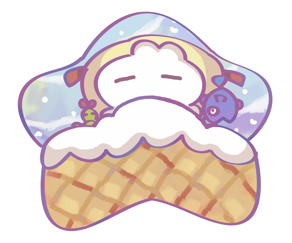 ねんねうさTシャツ 白