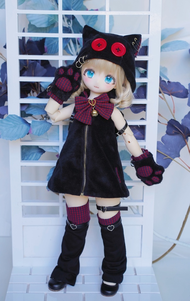 【ニャンニャンパーカー】40cmドール服 パーカーセット