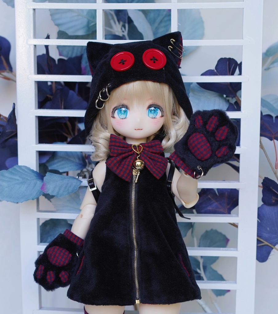 【ニャンニャンパーカー】40cmドール服 パーカーセット