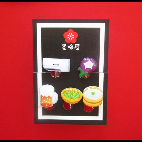 夏の風物詩イヤリング５個セット3