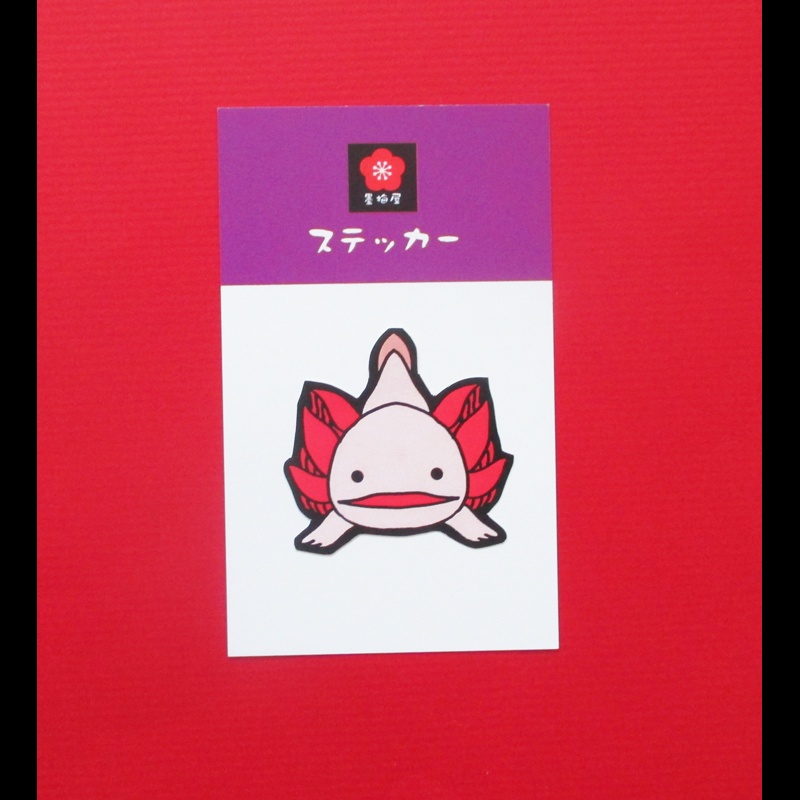 【ステッカー1枚入り】ウーパールーパー