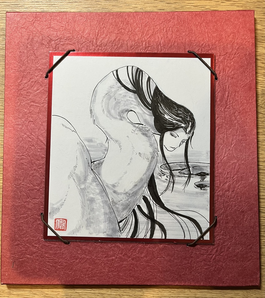 直筆色紙（鳥）