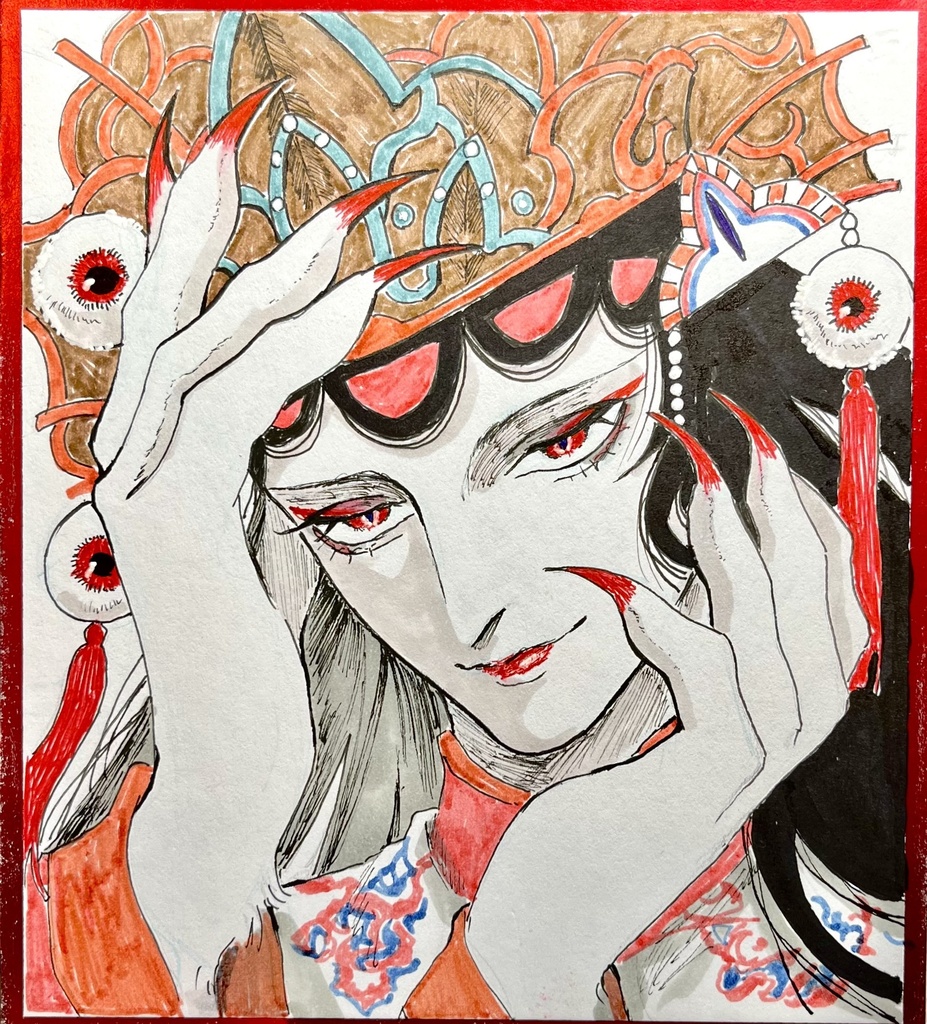 直筆色紙【指定災害獣・壹】