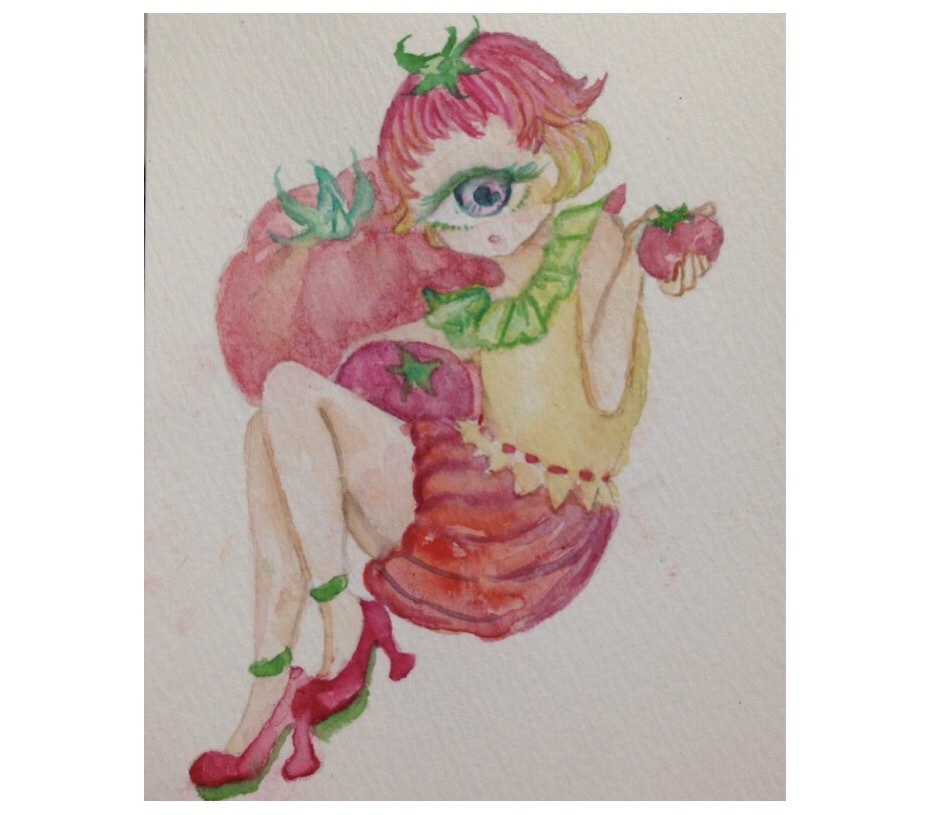 創作単眼アクリルキーホルダー りこ