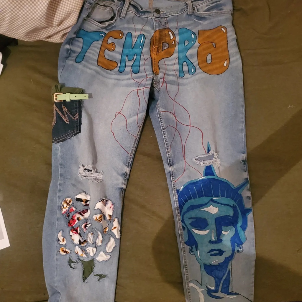 Tempra "A rose" pants