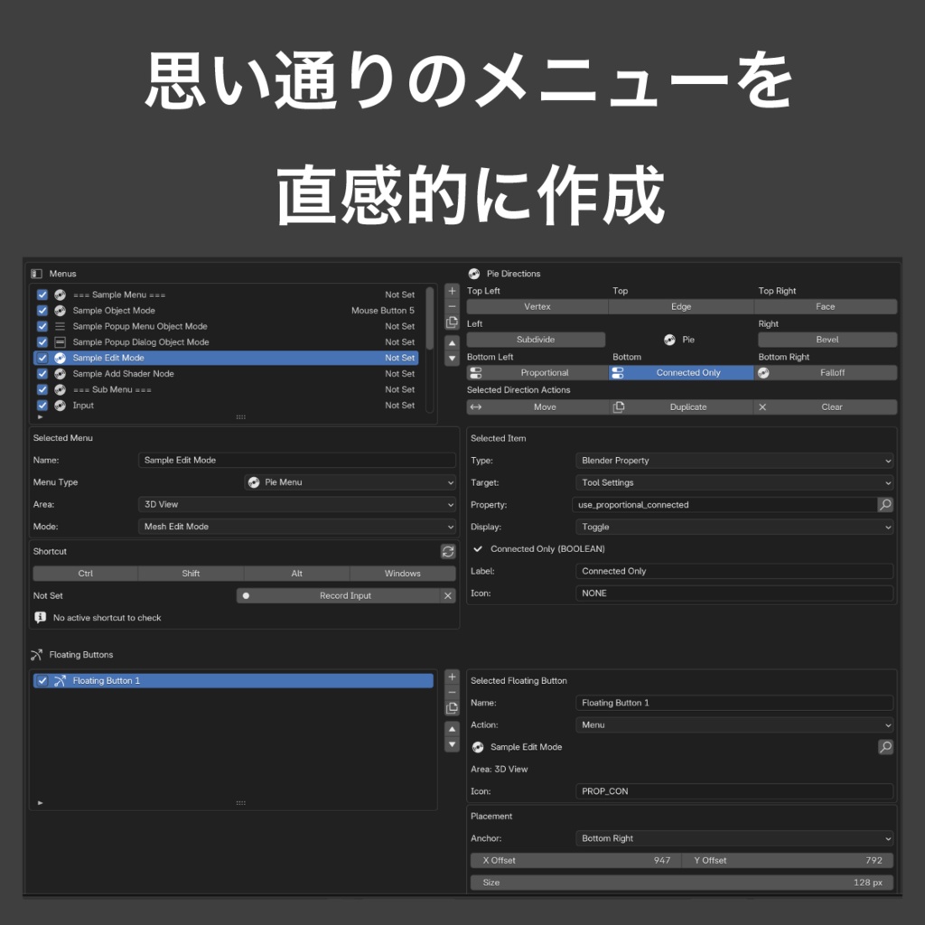 Simple Pie Menu – Custom Menus & Floating Buttons