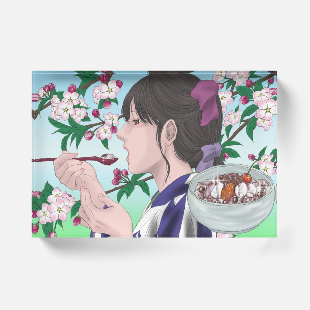 アクリルブロック「愛し、あんみつ」