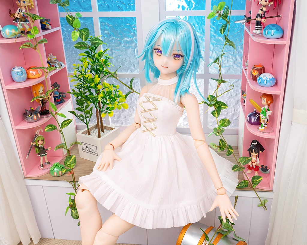 Was sold ★ [KK WORKSHOP] NO.379 DDH-09 セミホワイト肌カスタムヘッド+アイ+ウイッグ