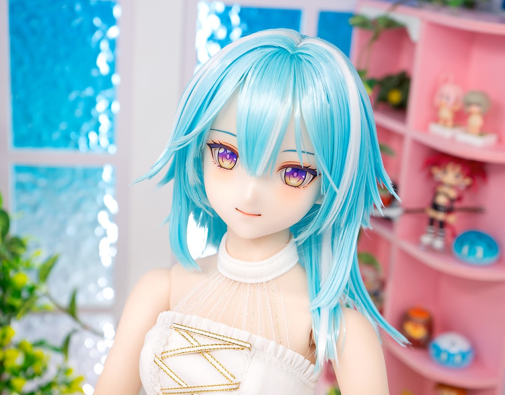 Was sold ★ [KK WORKSHOP] NO.379 DDH-09 セミホワイト肌カスタムヘッド+アイ+ウイッグ