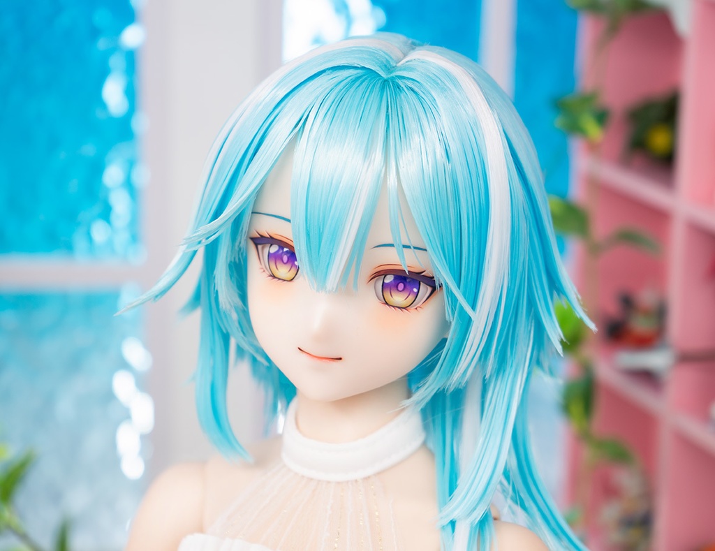Was sold ★ [KK WORKSHOP] NO.379 DDH-09 セミホワイト肌カスタムヘッド+アイ+ウイッグ