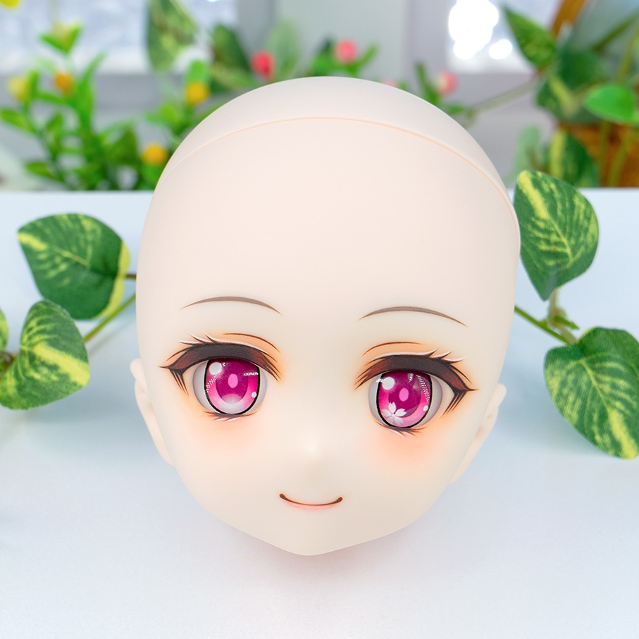 【即納】 ★ DDH-27(セミホワイト肌) カスタムヘッド+手作りアイ+ウイッグ [KK WORKSHOP] No.391