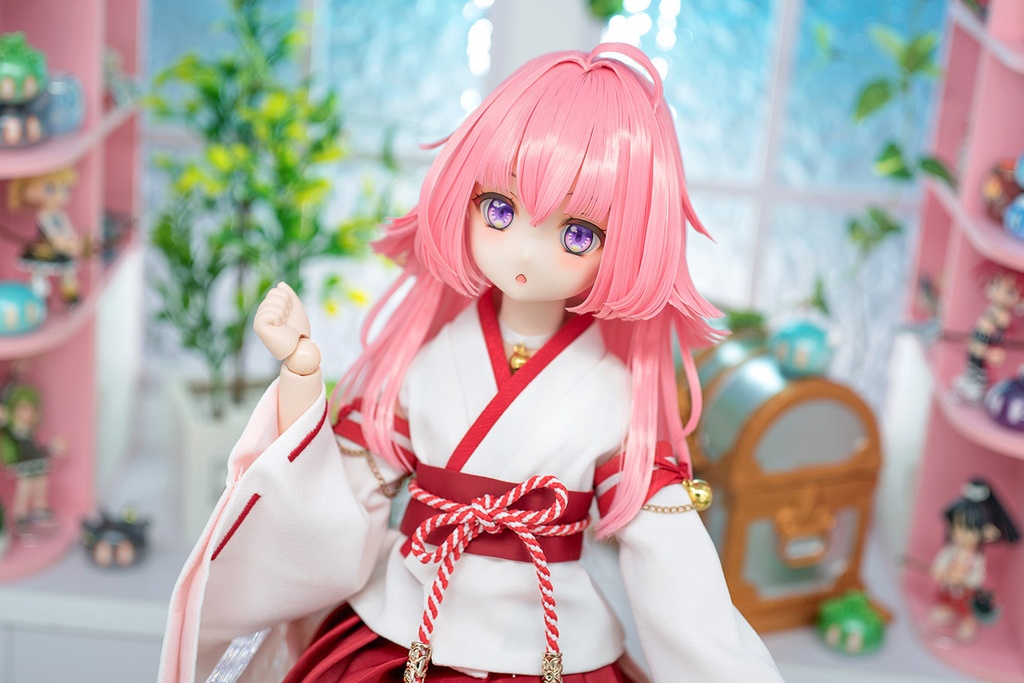 【即納】DDH-27(フレッシュ肌) カスタムヘッド+手作りアイ+ウイッグ KK WORKSHOP NO.397