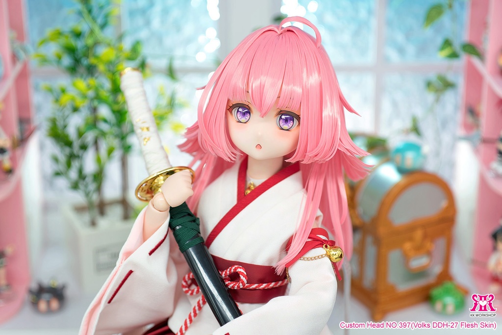 For sell ★ [KK WORKSHOP] NO.397 DDH-27 フレッシュ肌カスタムヘッド+アイ+ウイッグ