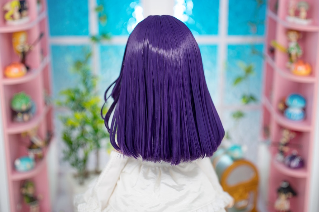 【即納】 ★ DDH-10 (フレッシュ肌) カスタムヘッド＋手作りアイ＋ウイッグ [雷電影 イメージ] KK WORKSHOP NO.399
