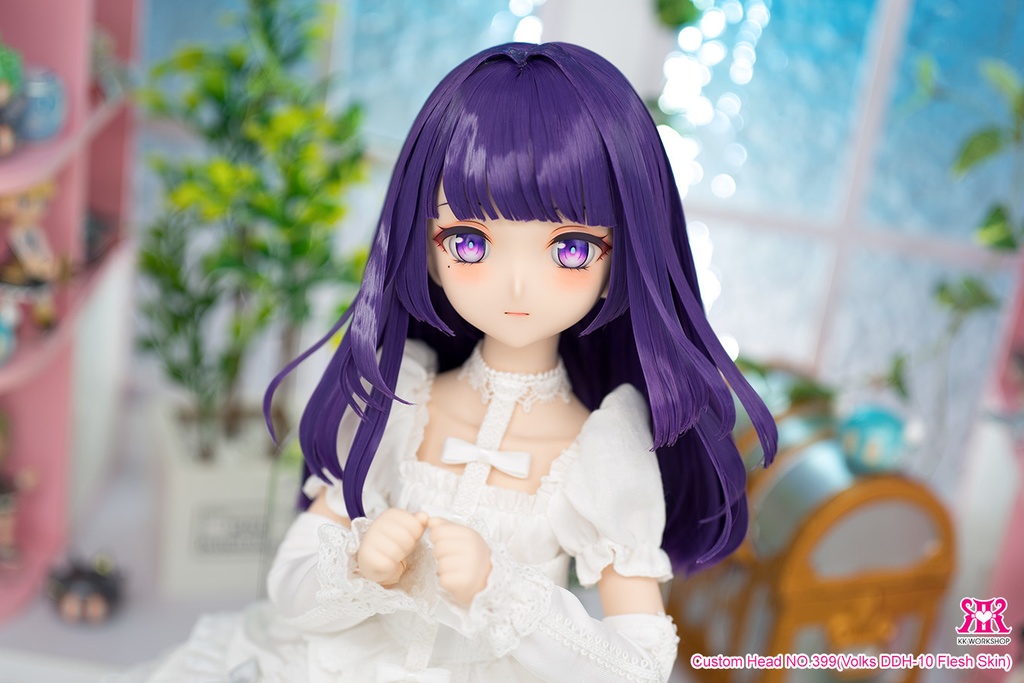 For sell ★ [KK WORKSHOP] NO.399(雷電影 風 for MDD) DDH-10 フレッシュ肌カスタムヘッド+アイ+ウイッグ