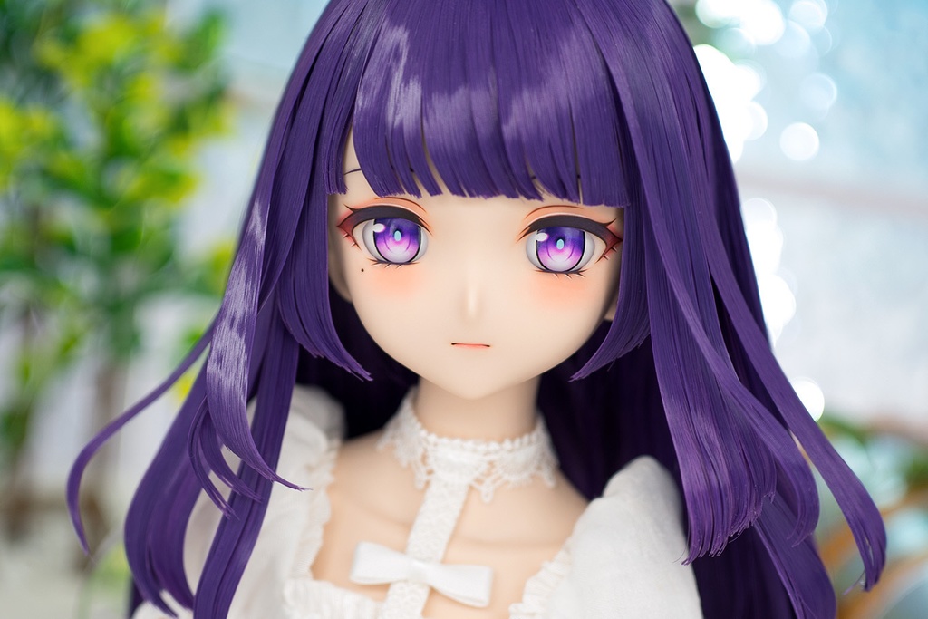 【即納】 ★ DDH-10 (フレッシュ肌) カスタムヘッド＋手作りアイ＋ウイッグ [雷電影 イメージ] KK WORKSHOP NO.399