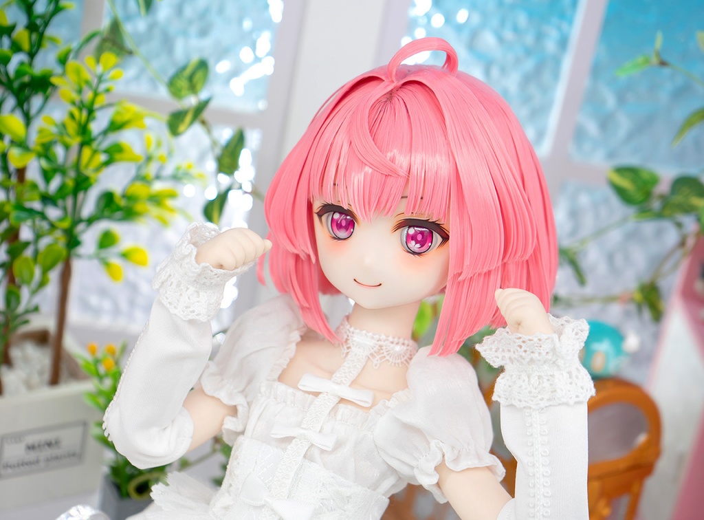 【即納】 ★ DDH-27(セミホワイト肌) カスタムヘッド+手作りアイ [KK WORKSHOP] No.391