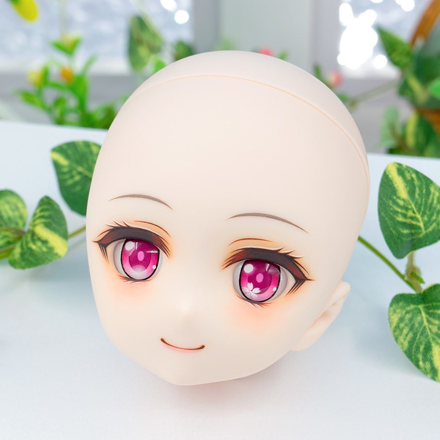【即納】 ★ DDH-27(セミホワイト肌) カスタムヘッド+手作りアイ [KK WORKSHOP] No.391