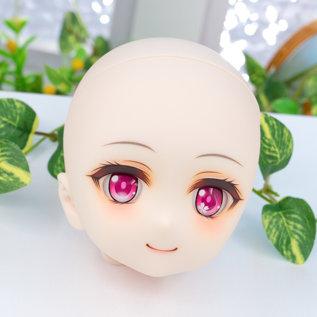 【即納】 ★ DDH-27(セミホワイト肌) カスタムヘッド+手作りアイ [KK WORKSHOP] No.391