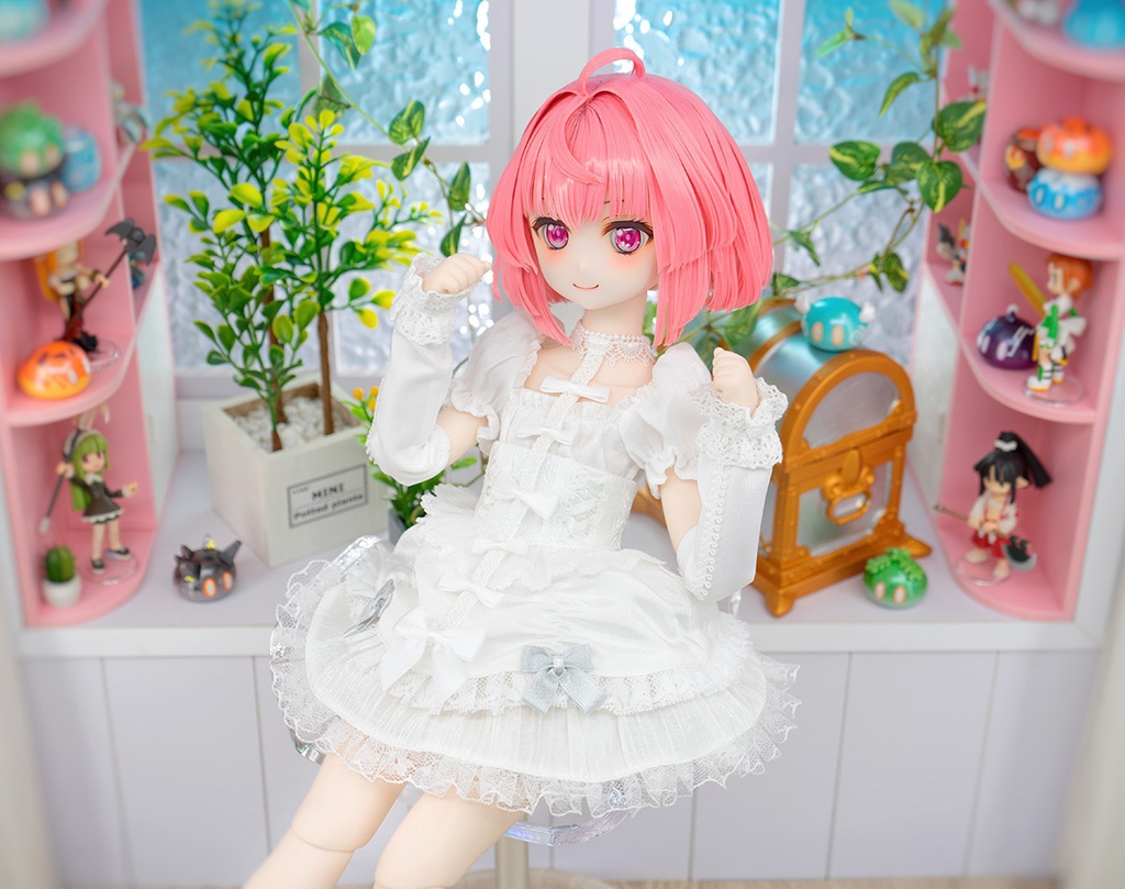 【即納】 ★ DDH-27(セミホワイト肌) カスタムヘッド+手作りアイ [KK WORKSHOP] No.391