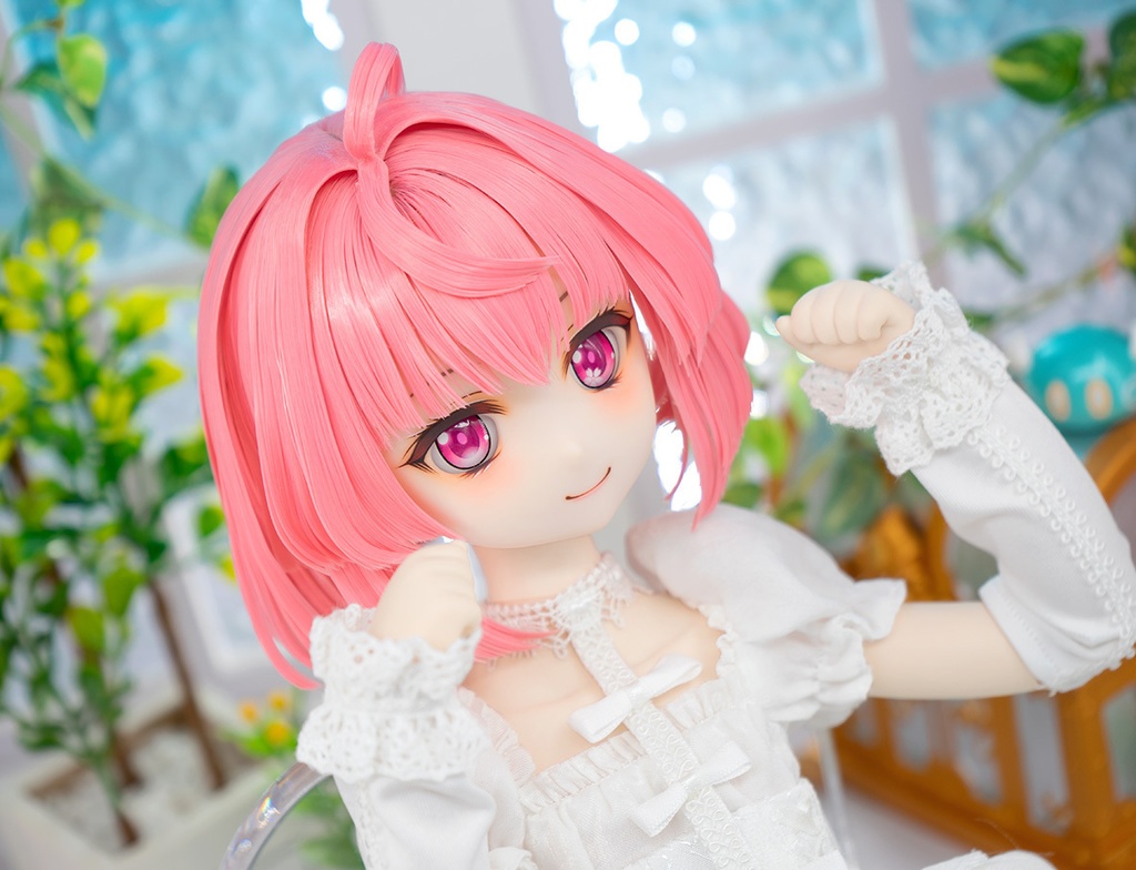 【即納】 ★ DDH-27(セミホワイト肌) カスタムヘッド+手作りアイ [KK WORKSHOP] No.391